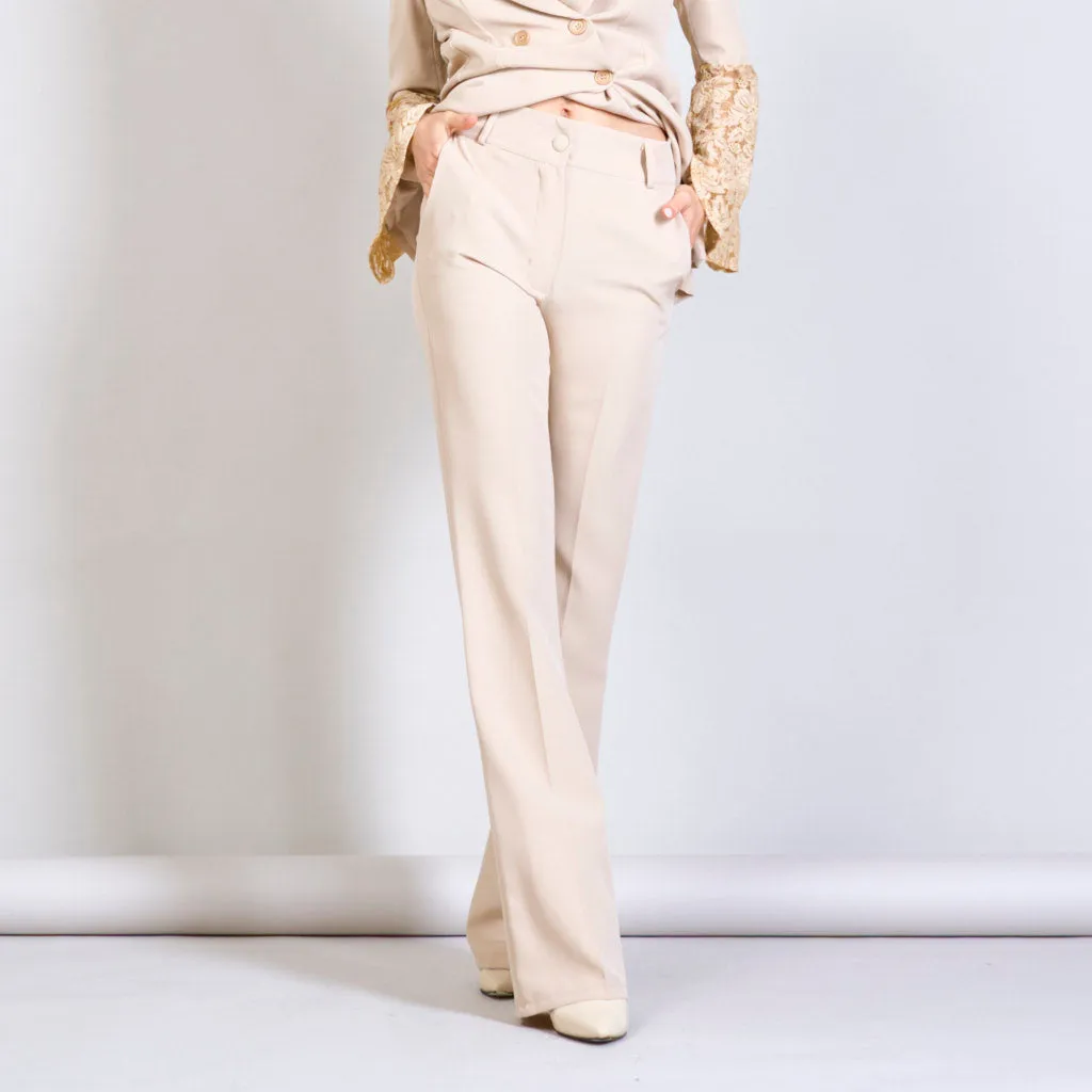 Solid color trouser with two pockets wholesale