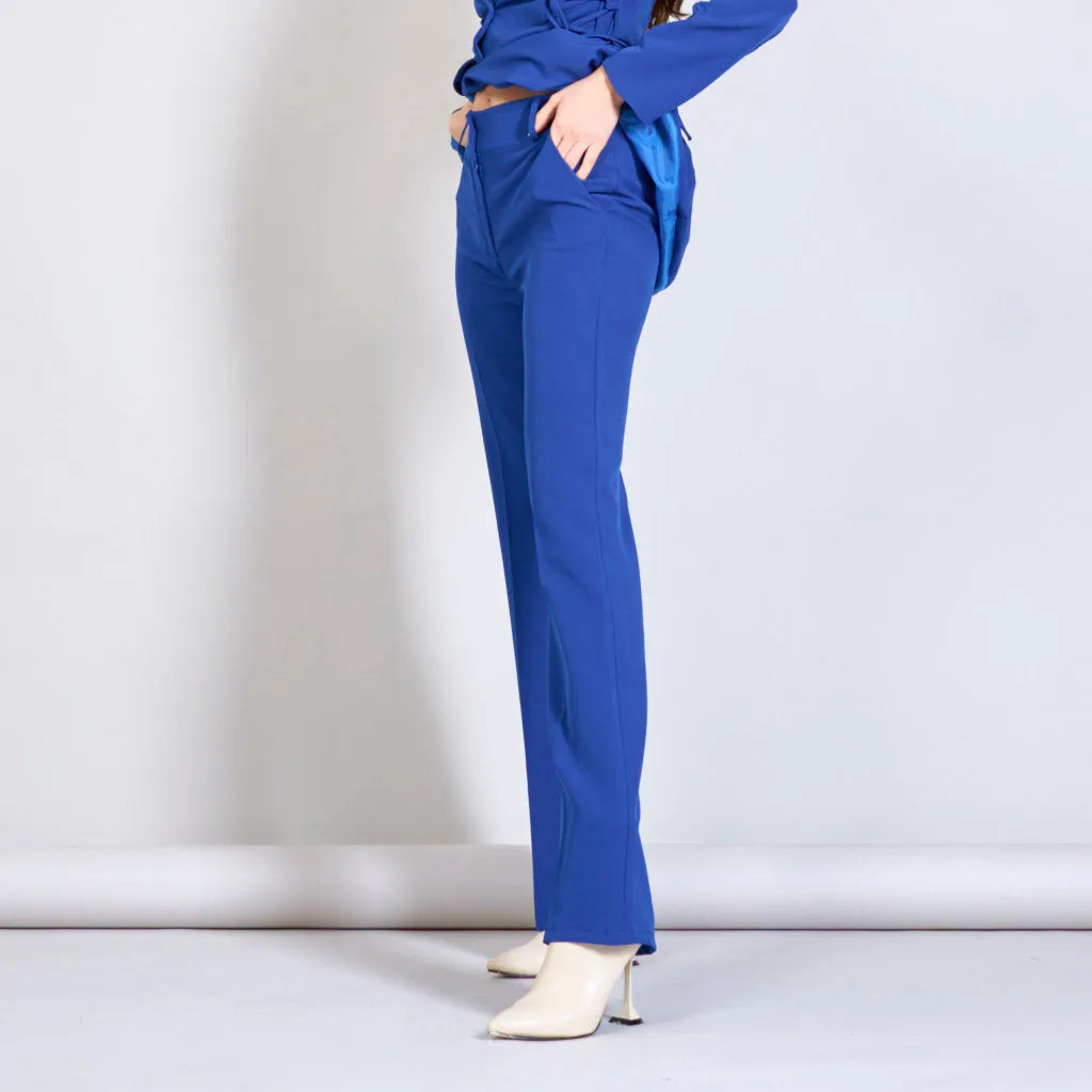 Solid color trouser with two pockets wholesale