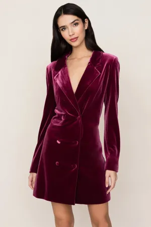 Suit Up Velvet Dress