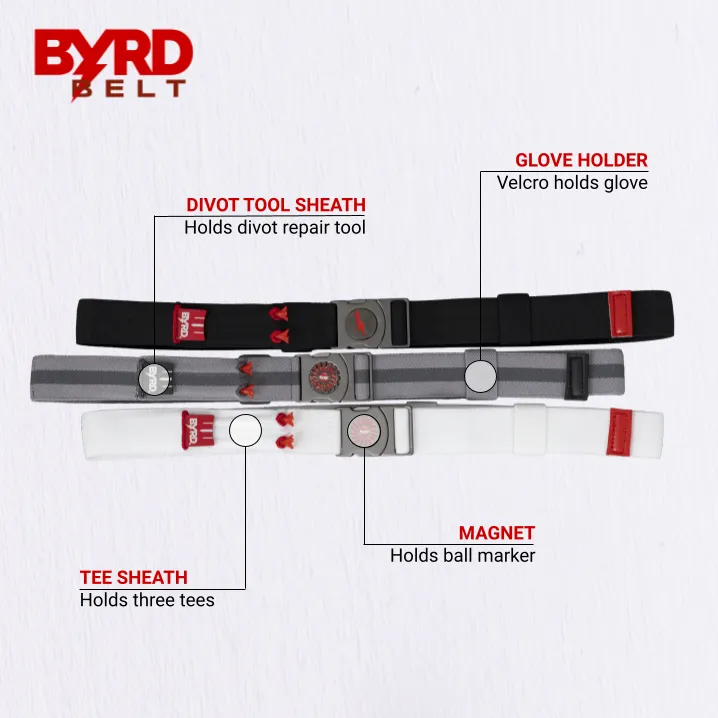 THE BYRD GOLF BELT - WHITE FALCON