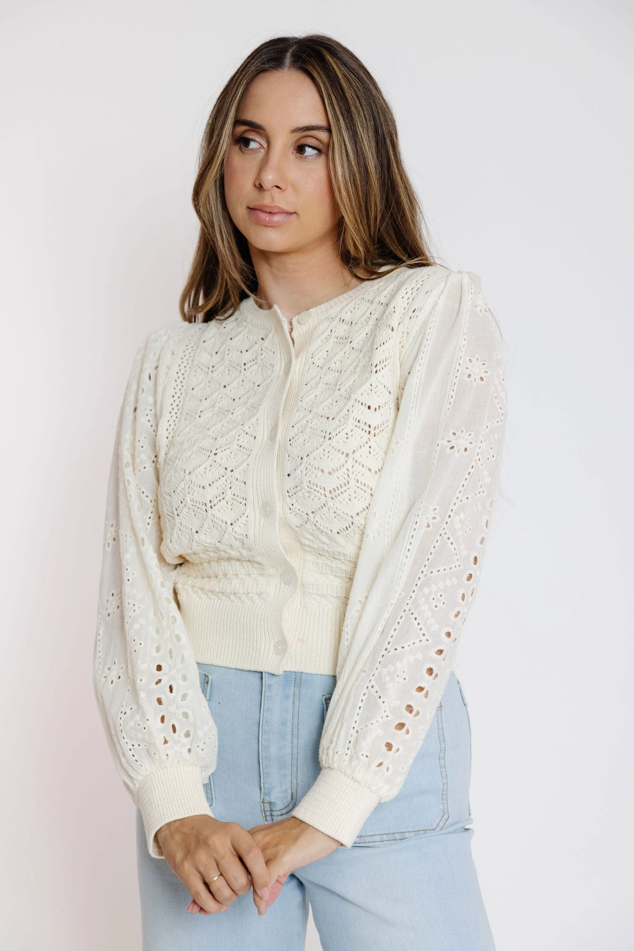 Treson Cardigan in Cream