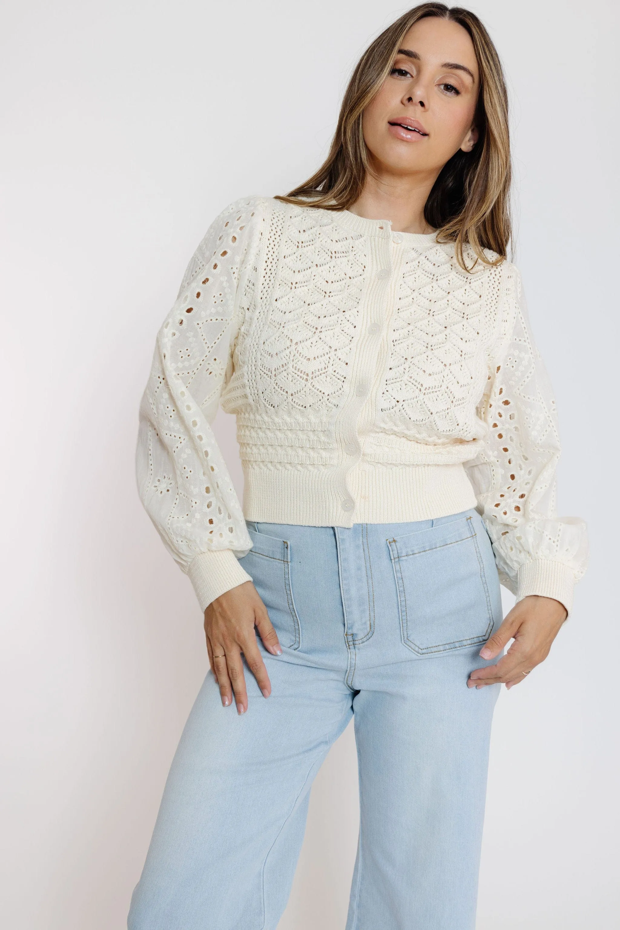 Treson Cardigan in Cream