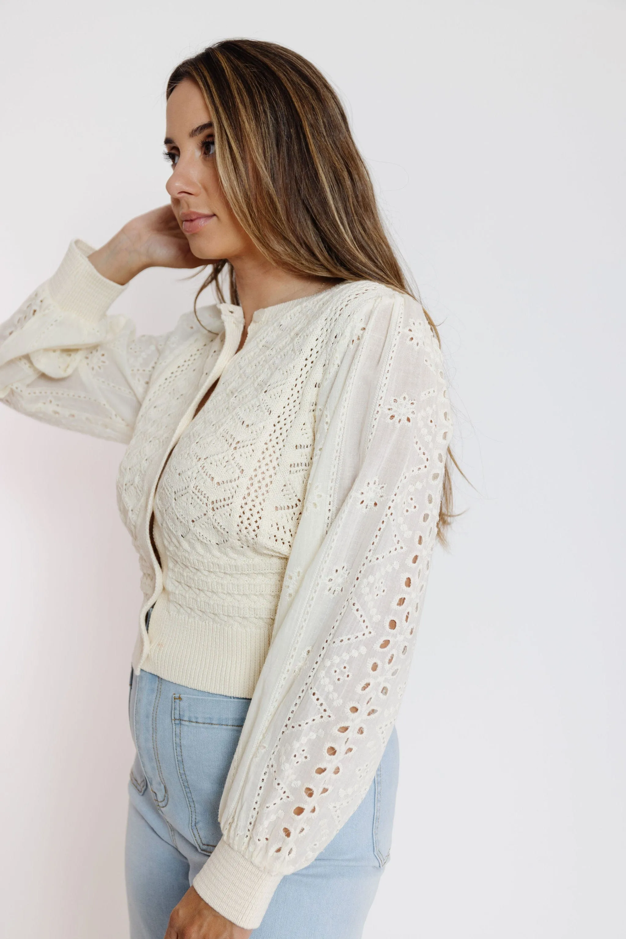 Treson Cardigan in Cream