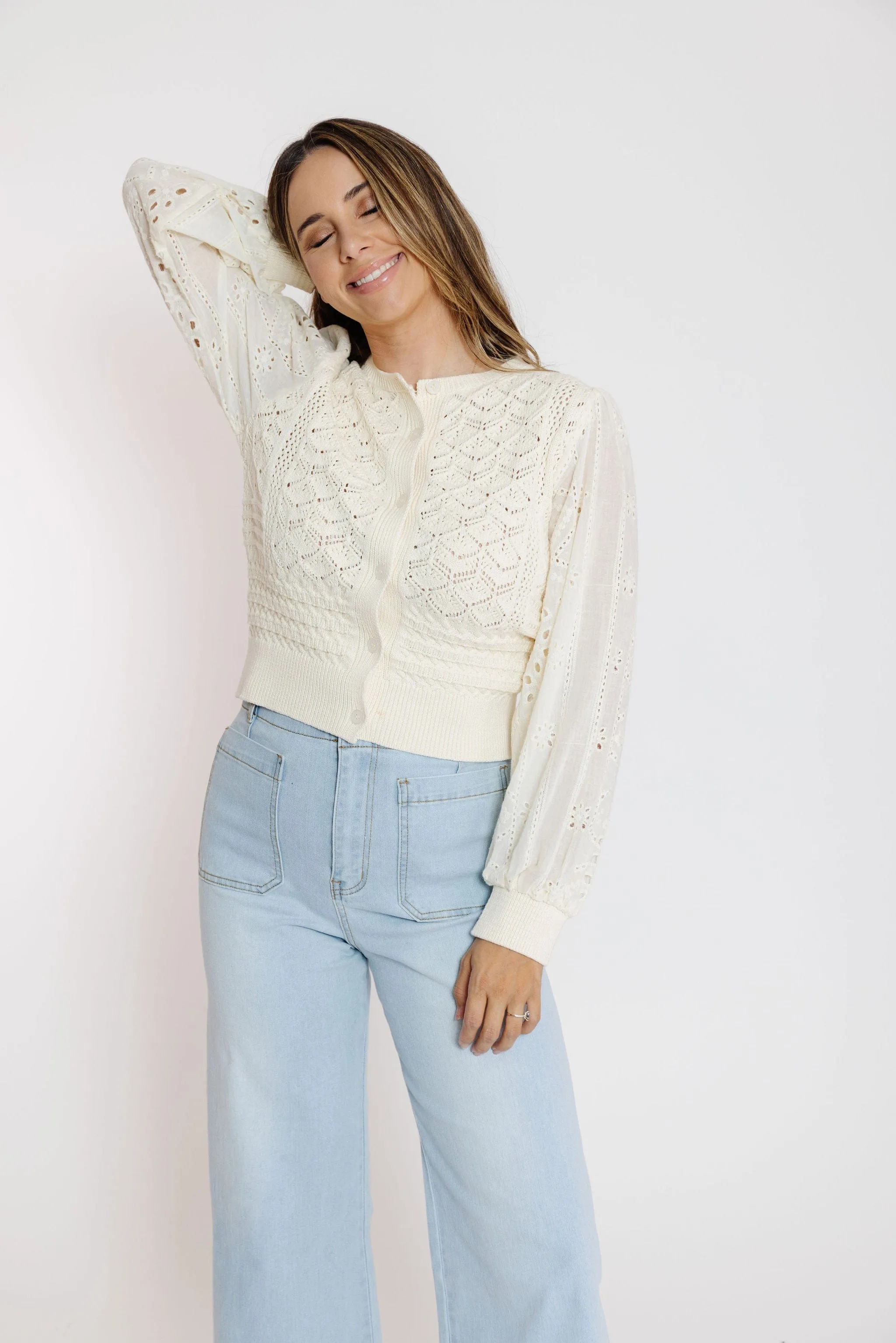 Treson Cardigan in Cream