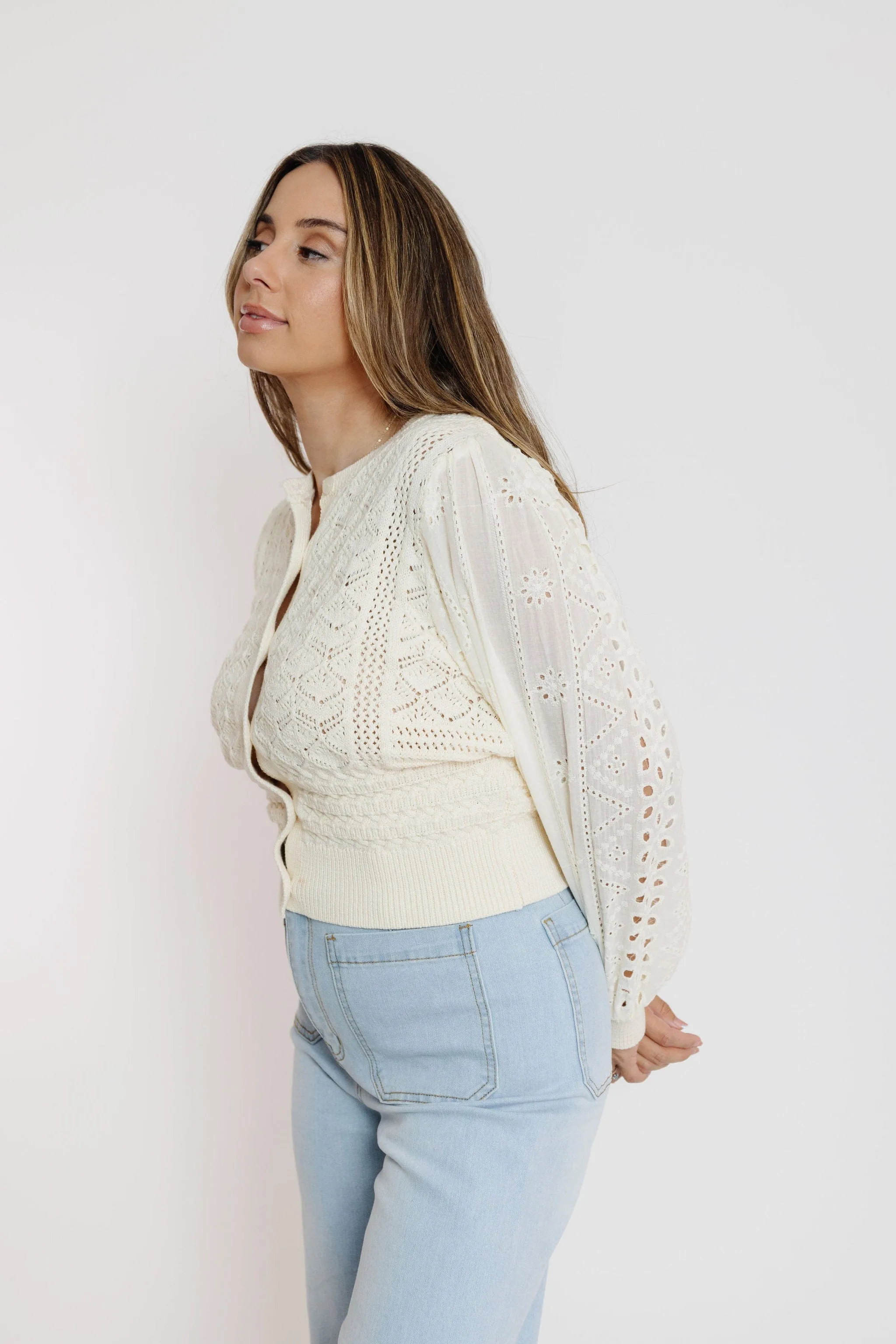 Treson Cardigan in Cream