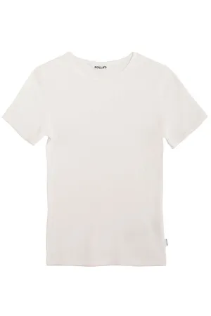 White Baby Rib Tee