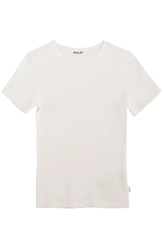 White Baby Rib Tee