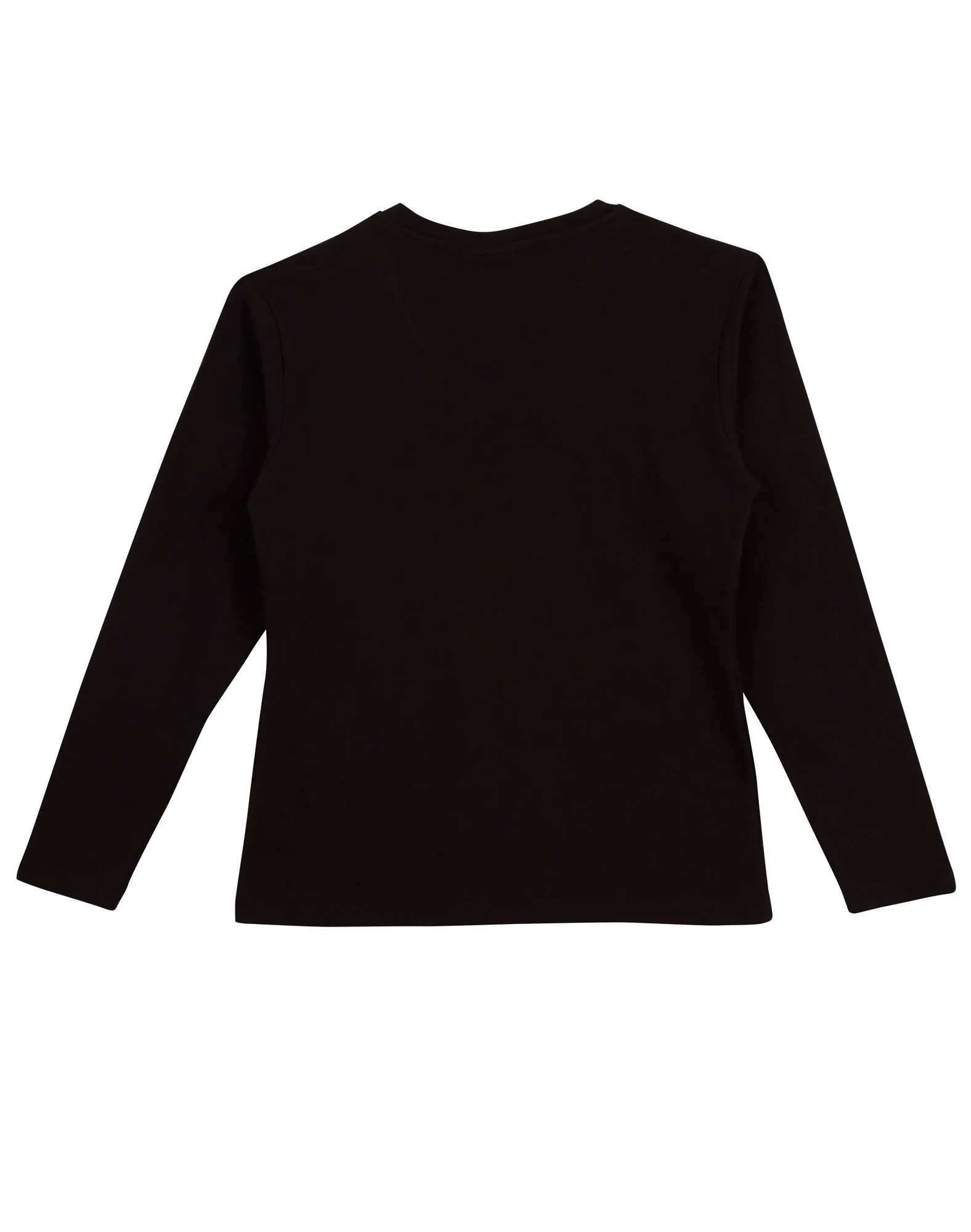 Winning Spirit Ladies' Cotton Stretch V-Neck Long Sleeves Tee Shirt (TS05A)