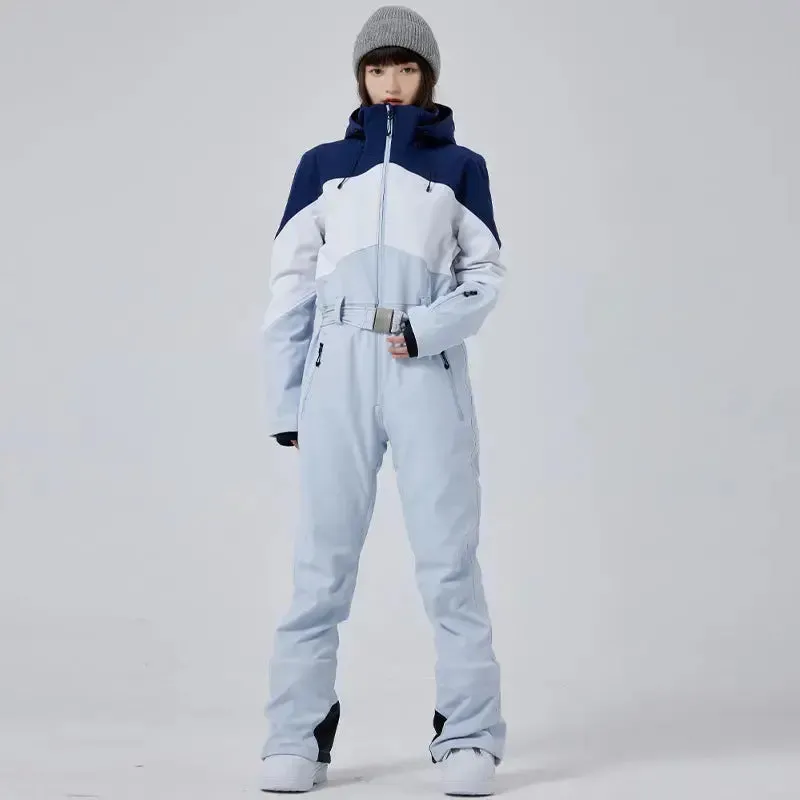 Women's Winter Snow Jumpsuit Hooded Snowwear