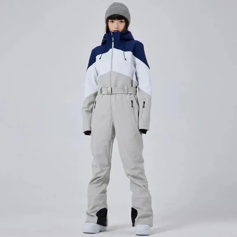 Women's Winter Snow Jumpsuit Hooded Snowwear