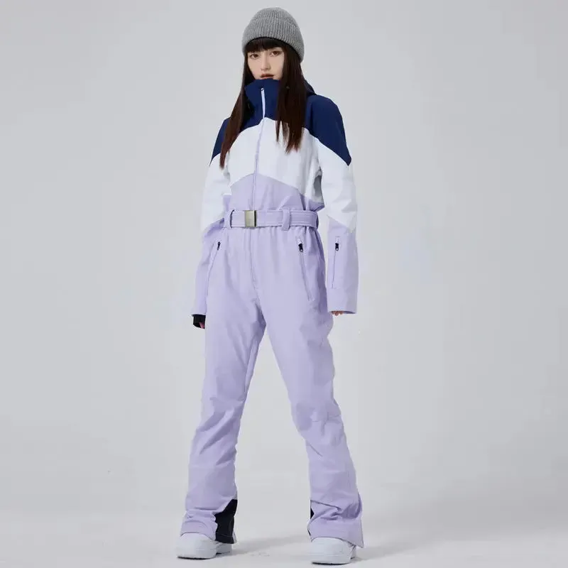 Women's Winter Snow Jumpsuit Hooded Snowwear