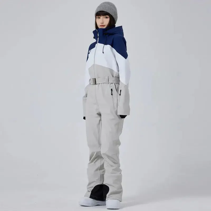 Women's Winter Snow Jumpsuit Hooded Snowwear
