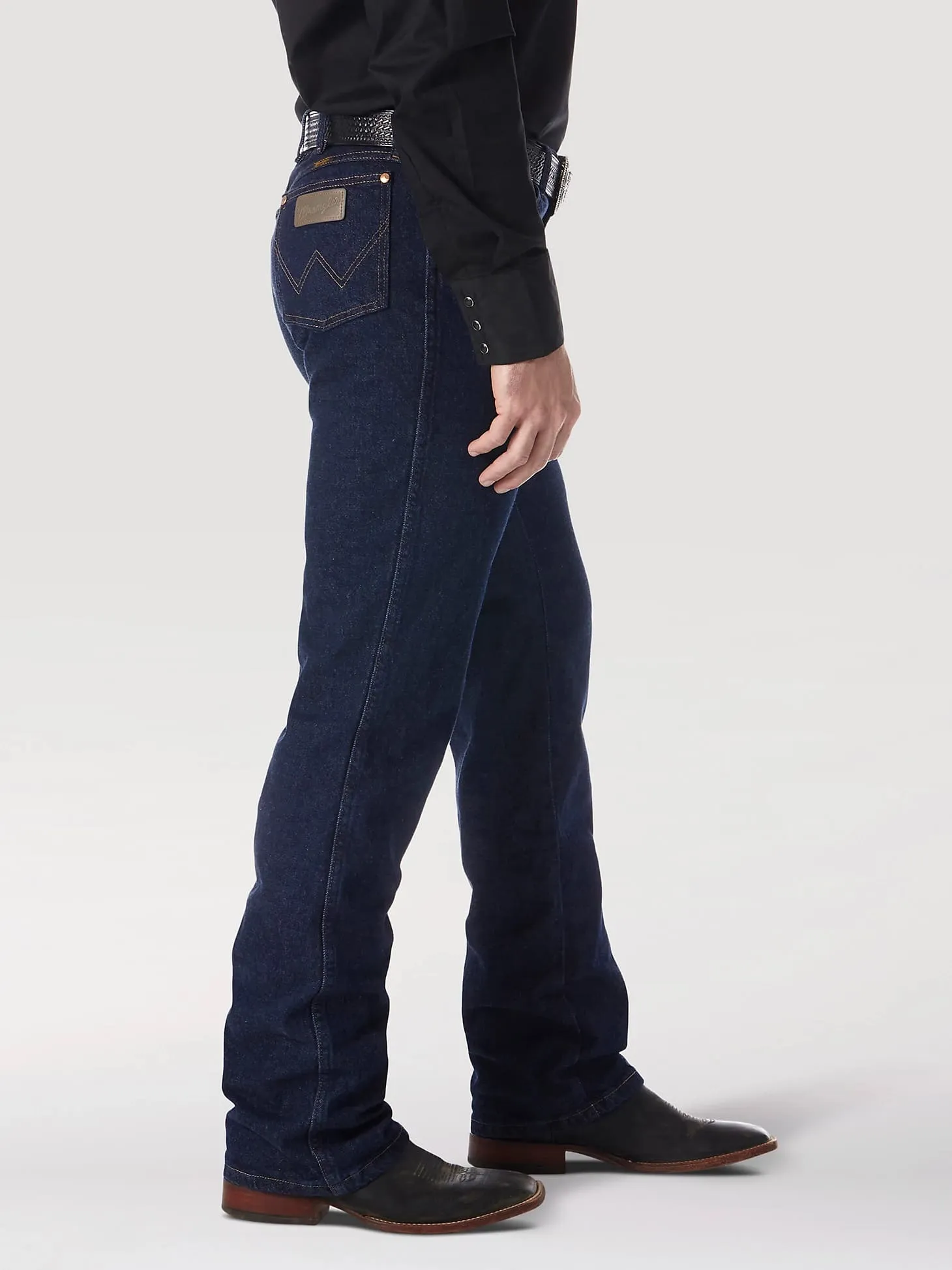 Wrangler Men Cowboy Cut Stretch Reg Fit - Navy