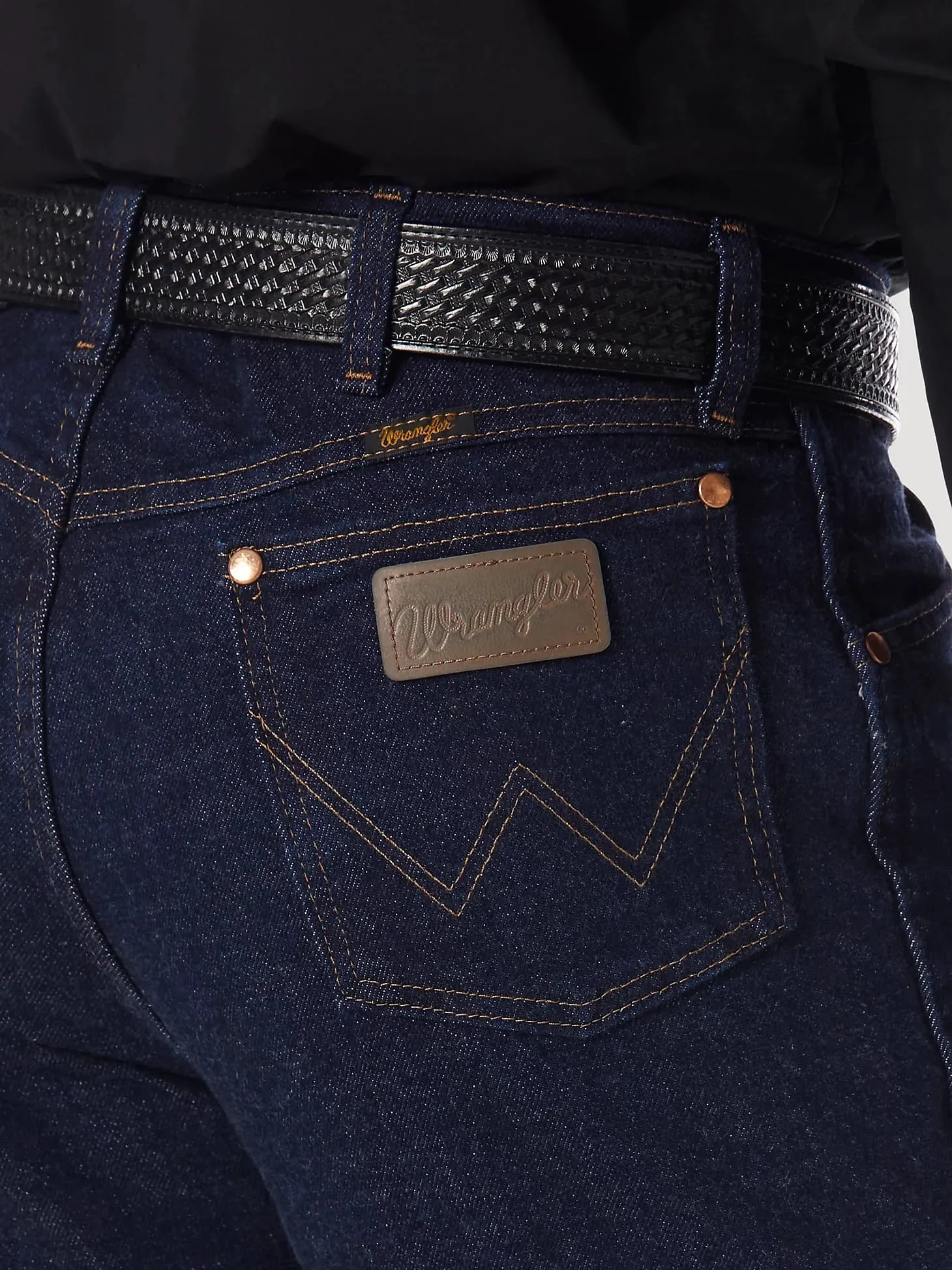 Wrangler Men Cowboy Cut Stretch Reg Fit - Navy